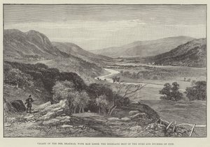 Valley of the Dee, Braemar, with Mar Lodge, the Highland Seat of the Duke and Duchess of Fife by English School