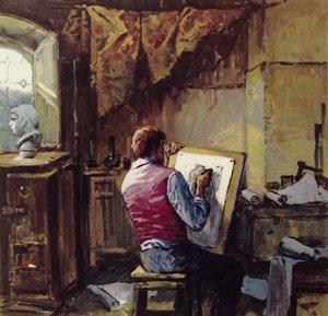 Van Gogh left his missionary work at the mines and took up drawing in Brussels by English School