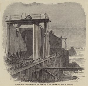 Victoria Bridge, Section Showing the Formation of the Tube and its Mode of Structure