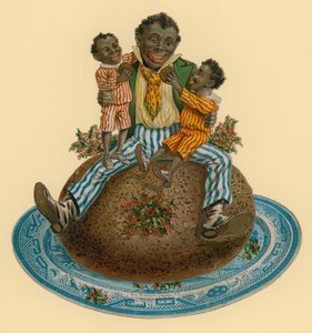 Victorian Christmas Pudding Illustration by English School