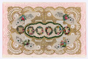 Victorian Valentine Card by English School