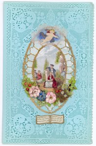 Victorian Valentine Card by English School
