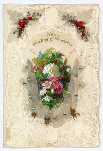 Victorian Valentine Card by English School