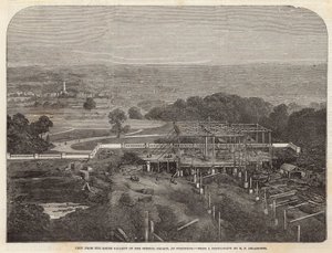 View from the South Gallery of the Crystal Palace at Sydenham by English School