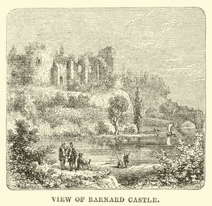 View of Barnard Castle by English School