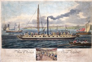 View of British Steam Vessels, published by R. Ackermann, 1820-51 by English School