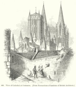 View of Cathedral at Coutances