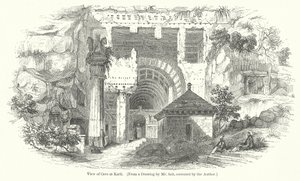 View of Cave at Karli by English School