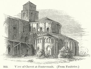 View of Chevet at Fontevrault by English School