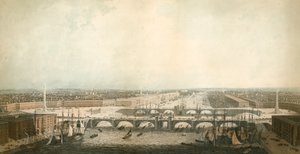 View of London, with the Improvements of its Port by English School