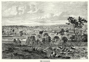 View of Melbourne by English School