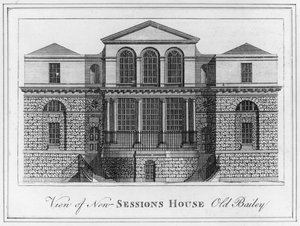 View of New Sessions House Old Bailey by English School