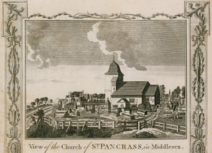View of the Church of St Pancras in Middlesex, London by English School