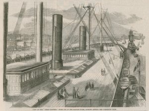 View of the Great Eastern from One of the Paddle Boxes, Looking Astern by English School