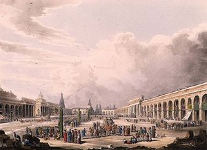 View of the Great Square with the Shops at Moscow, Plate 3 from 