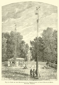View of the Meteorological Observatory at Saint-Marie-du-Mont, Manche, France by English School