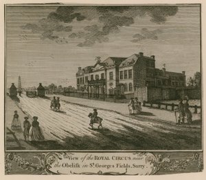 View of the Royal Circus near the Obelisk in St George