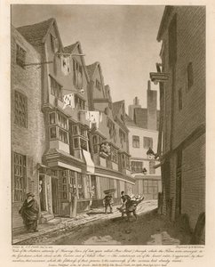 View of the Southern extremity of Thieving Lane (of late years called Bow Street) by English School
