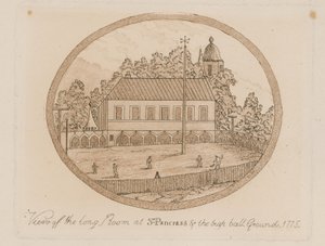 View of the Long Room at St Pancras by English School