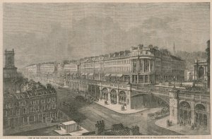 View of the Proposed High-Level Road or Viaduct from St Sepulchre