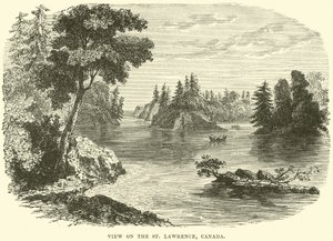 View on the St Lawrence, Canada by English School