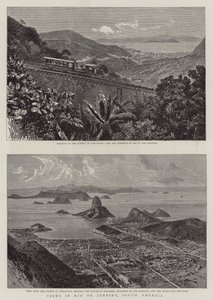 Views in Rio de Janeiro, South America by English School