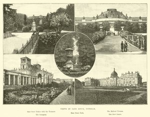 Views in Sans Souci, Potsdam by English School