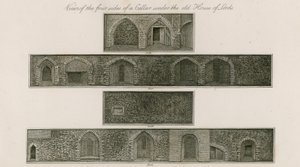 Views of the Four Sides of a Cellar under the Old House of Lords by English School