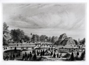 Visitors Viewing the Palm House at Kew Palace, c.1860s