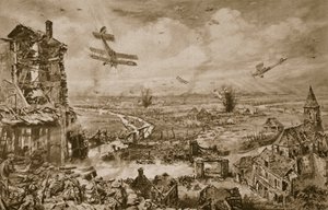 Vivid Impression of the Terrific Struggle for Armentieres in April, 1918 by English School