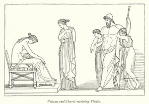 Vulcan and Charis meeting Thetis by English School