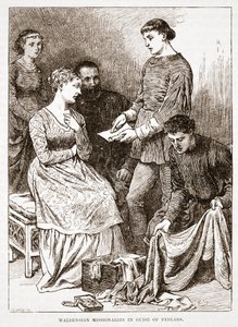 Waldensian missionaries in guise of Pedlars, illustration from The History of Protestantism by James Aitken Wylie, 1878 by English School
