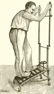 Walking machine designed by a Frenchman by English School