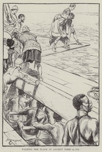 Walking the plank in ancient times by English School
