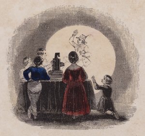 Watching a Magic Lantern Show by English School