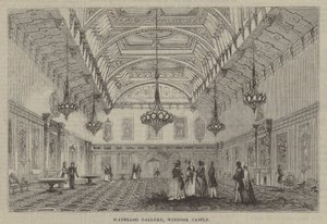 Waterloo Gallery, Windsor Castle by English School
