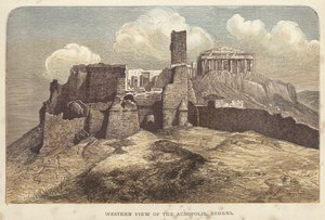 Western View of the Acropolis, Athens by English School