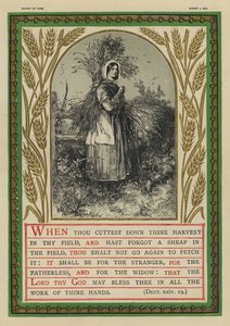 When thou cuttest down thine harvest in thy field, Deuteronomy XXIV by English School