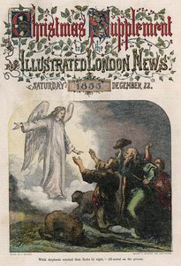 While Shepherds Watched their Flocks by Night, from the cover of the Illustrated London News, Christmas supplement by English School