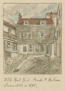 White Hard Yard, Brooke Street, Holborn, London, from a sketch in 1895 by English School