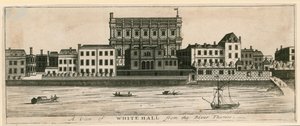 Whitehall from the River Thames by English School