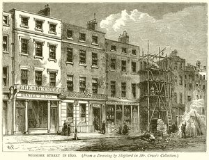 Wigmore Street in 1820 by English School