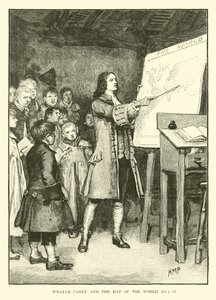 William Carey and the Map of the World by English School