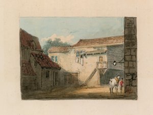 Winchester Palace on Bankside by English School