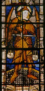 Window depicting a Throne from the angelic Hierarchy