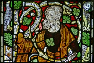 Window depicting Isaiah on the Tree of Jesse