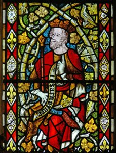 Window depicting Jehosaphat on the Tree of Jesse by English School