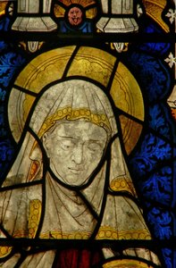 Window depicting St Anne Teaching the Virgin to read by English School
