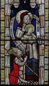 Window Ew depicting St Anne Teaching the Virgin to read by English School