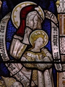 Window Ew depicting St Anne Teaching the Virgin to read by English School